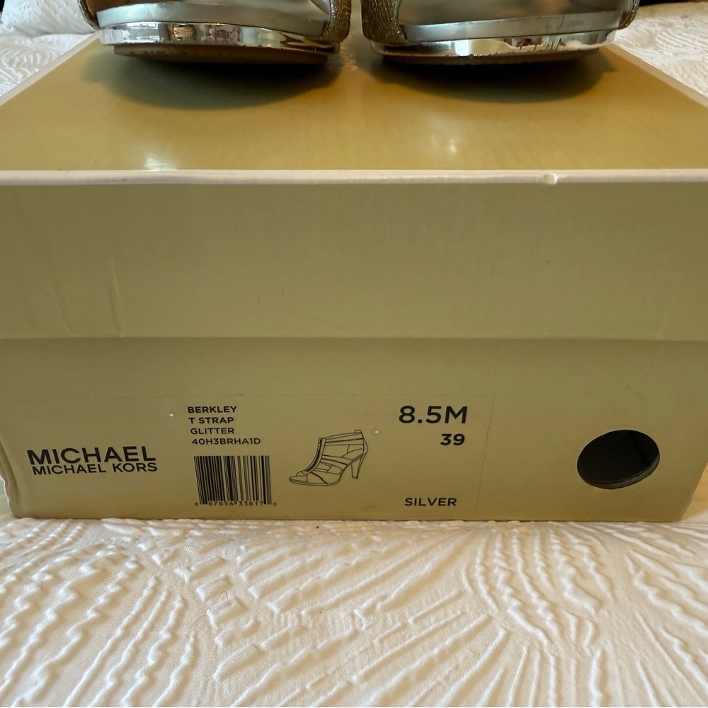 Michael Michael Kors Sparkling Silver Strappy Hee… - image 3